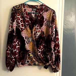 Pink Leopard Print Blouse
